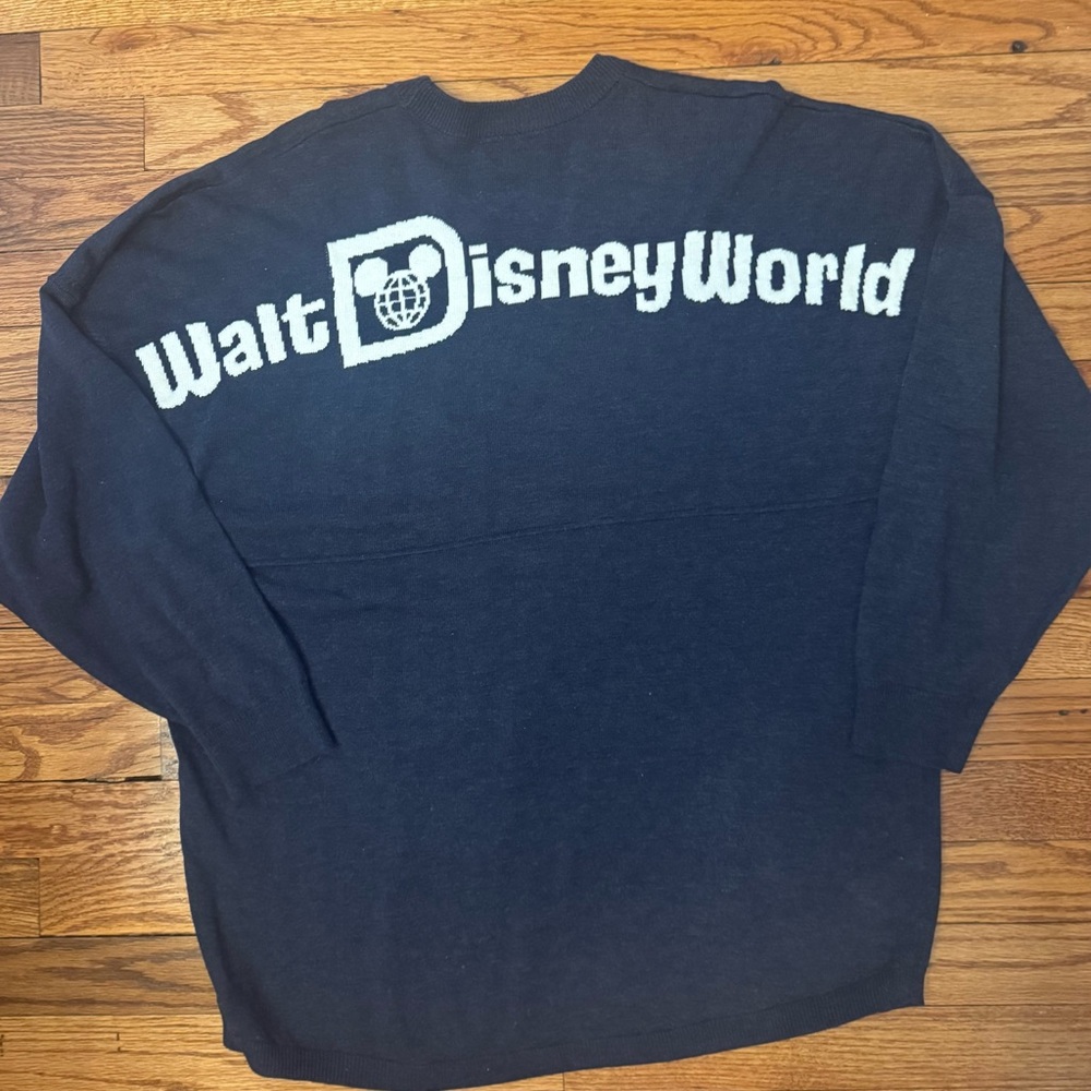 Disney Sweater Small Navy Blue Pullover Spirit Jersey Magic Kingdom Mickey NEW